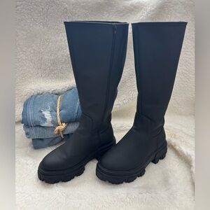ASOS Carla Black Chunky Knee-High Boots